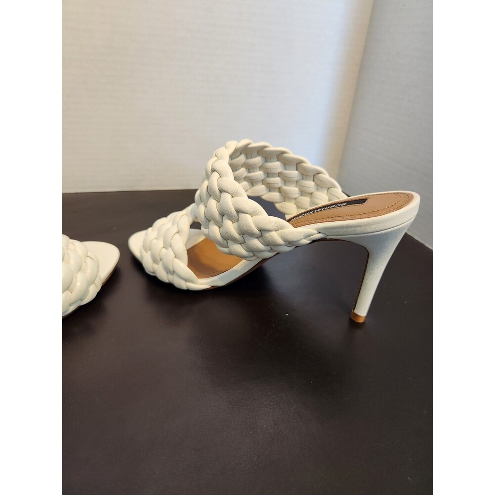 BCBG MAXAZRIA White Slip Sandal Pumps Braided Slide Dress Size 5 - Picture 8 of 12